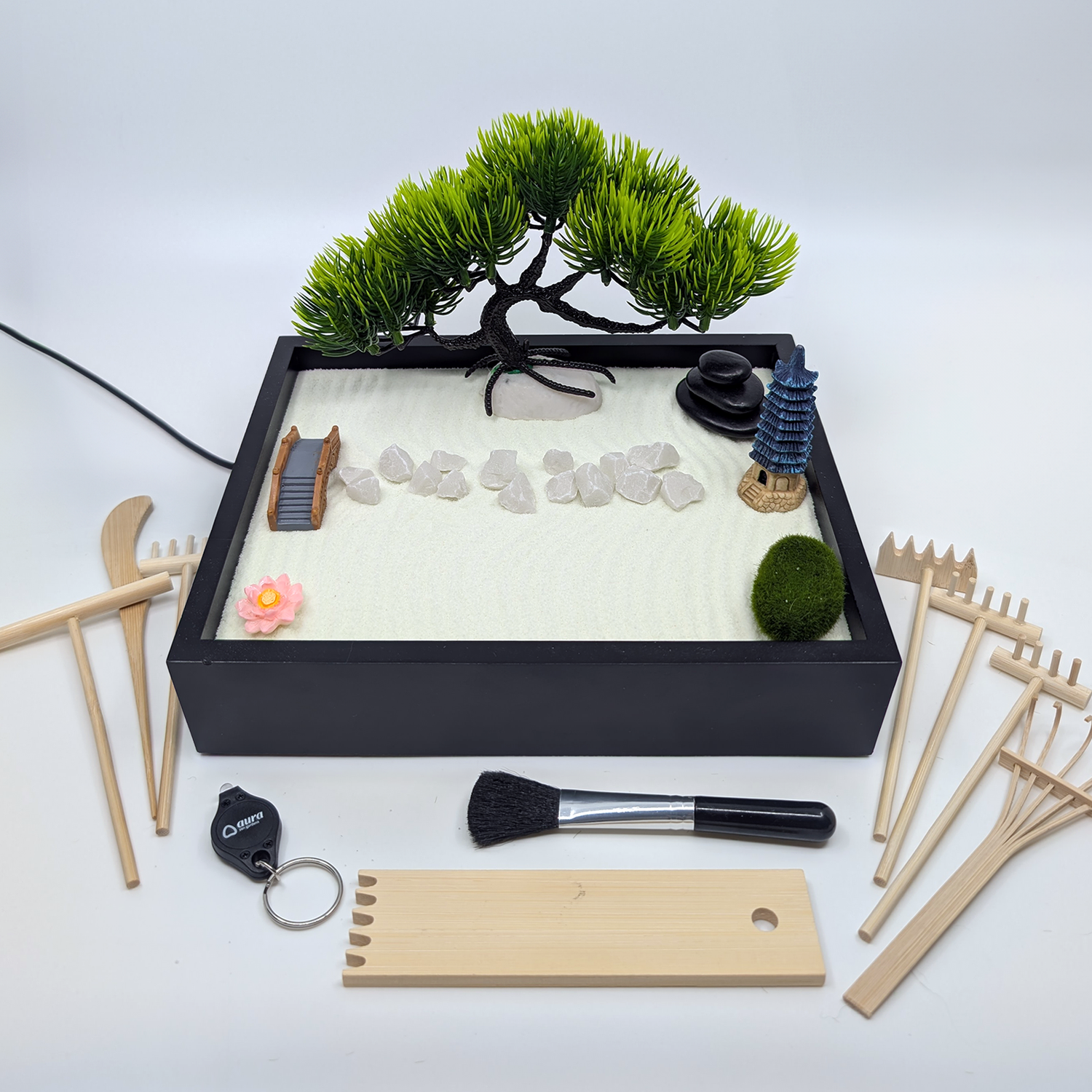 Serene Green Aura Zen Garden