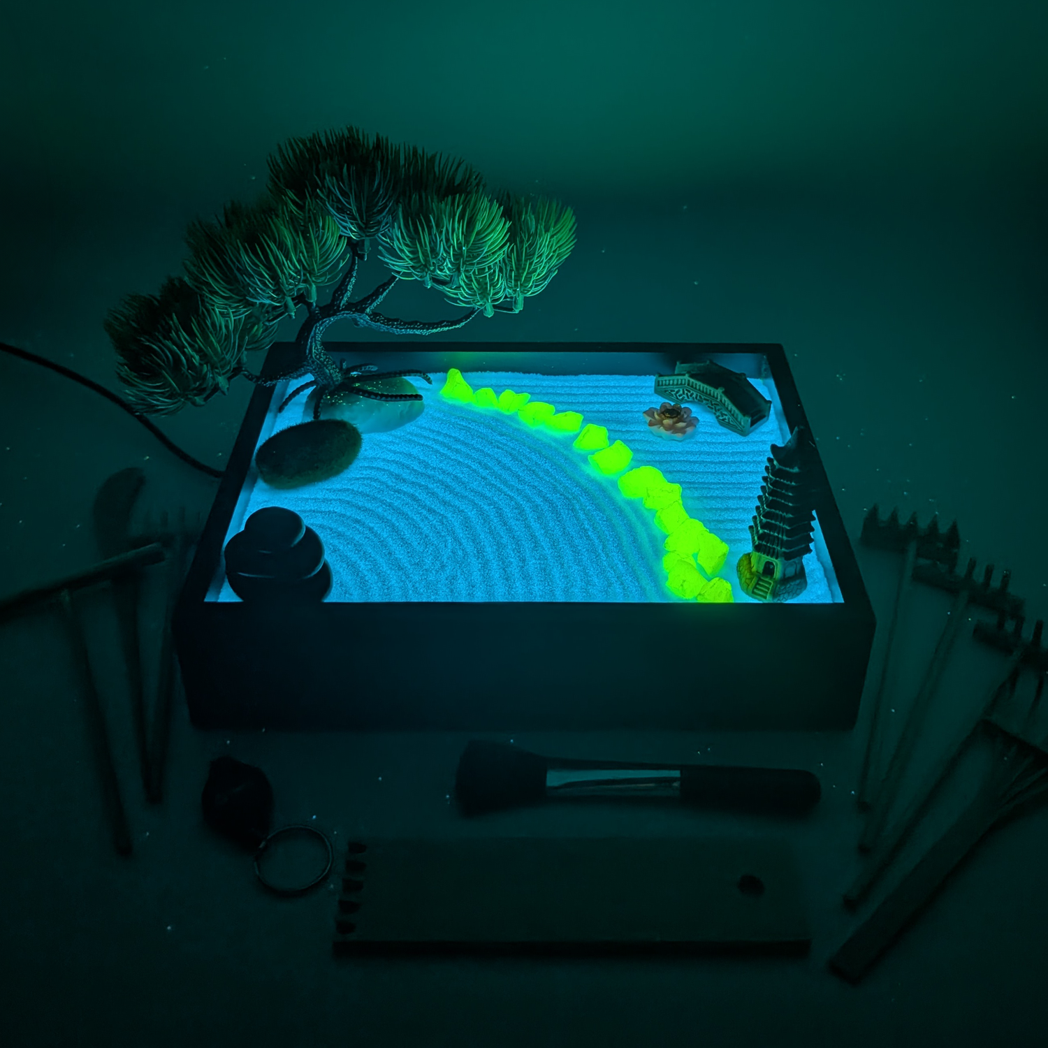 Sky Blue Aura Zen Garden