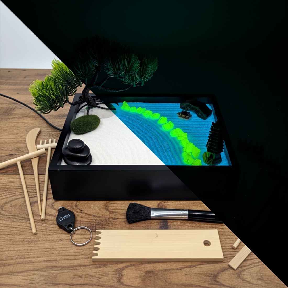 Sky Blue Aura Zen Garden