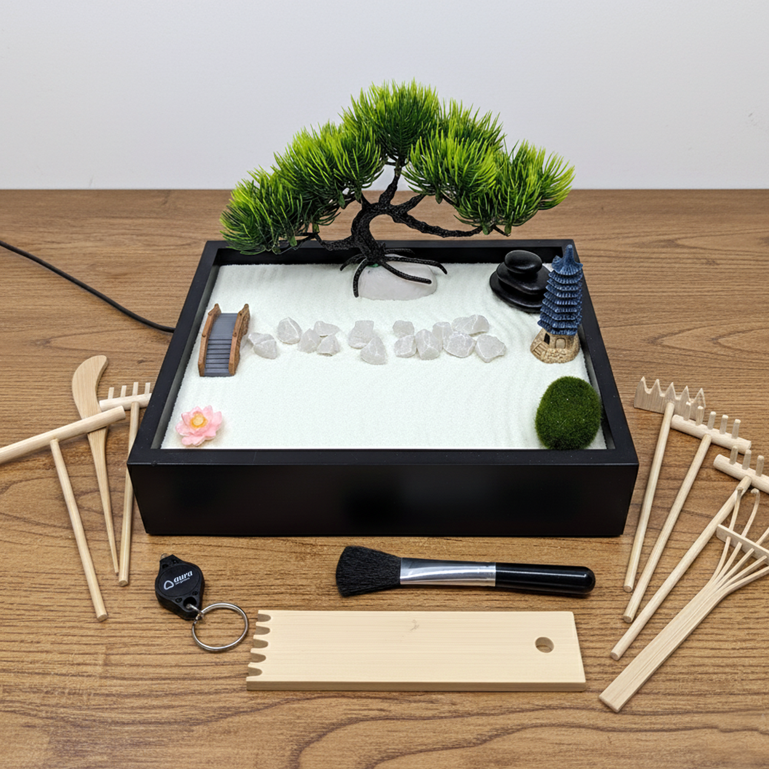 Serene Green Aura Zen Garden